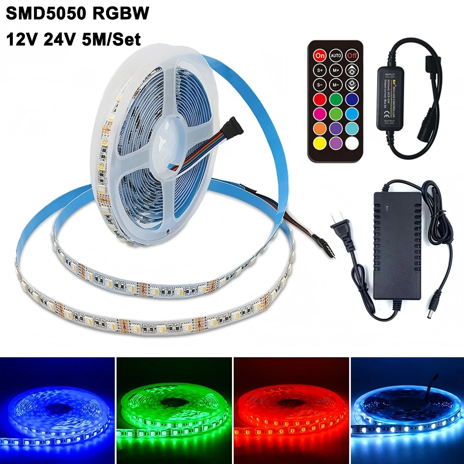 Hot Sale 5M/Set RF RGBW RGBWW SMD5050 Led Strip Set 12V 24V 12mm 5050 SMD Led Strip Light
Hot Sale 5M/Set RF RGBW RGBWW SMD5050 Led Strip Set 12V 24V 12mm 5050 SMD Led Strip Light