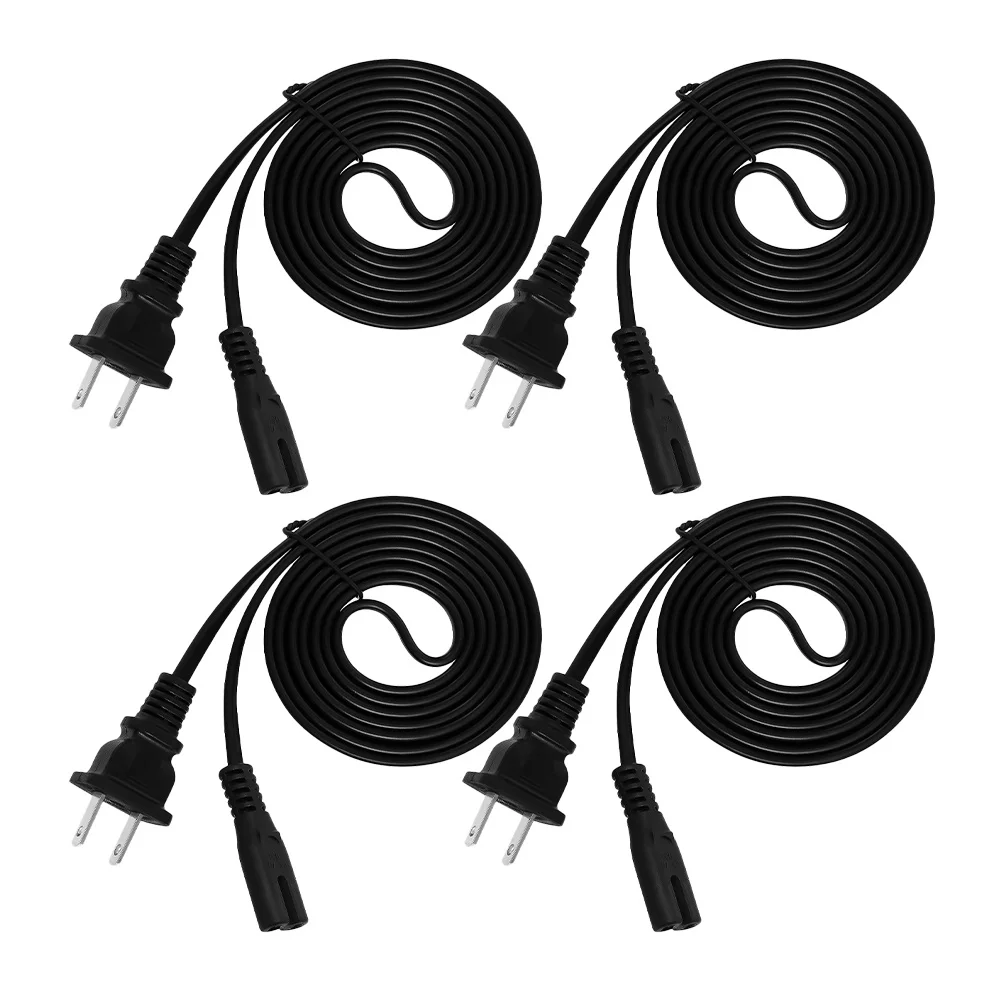 4Pcs Power Cord Us Plug Long 2-Prong 8-Shaped Plug Replacement Computer Printer Cable Home Appliance Power Cord
4Pcs Power Cord Us Plug Long 2-Prong 8-Shaped Plug Replacement Computer Printer Cable Home Appliance Power Cord