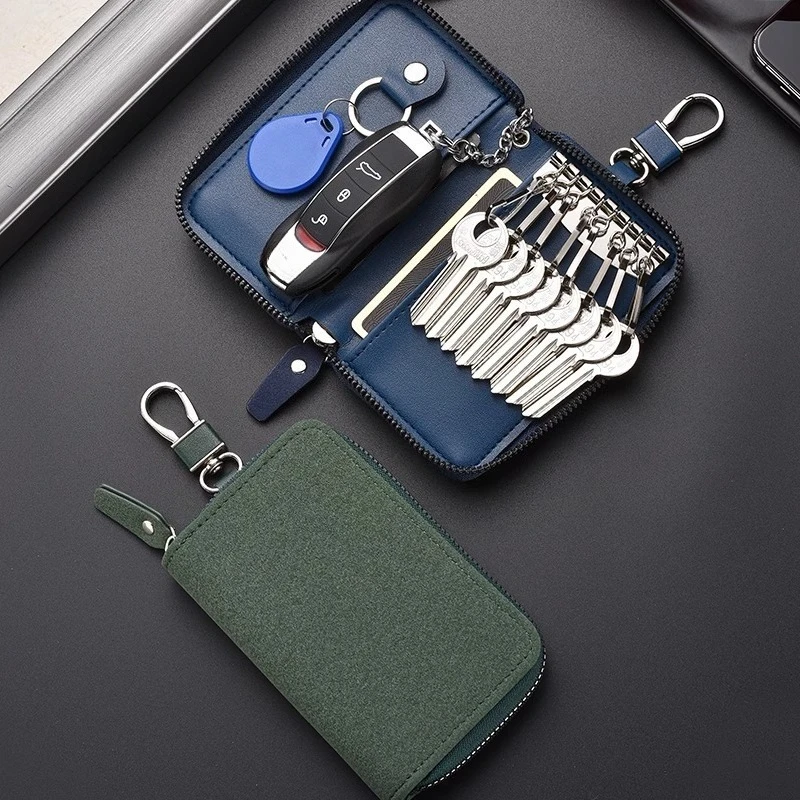 Leather Keychain Organizer Pouch Large Capacity Men Women Key Holder Car Key Wallet Housekeeper Key Case Mini Card Bag
Leather Keychain Organizer Pouch Large Capacity Men Women Key Holder Car Key Wallet Housekeeper Key Case Mini Card Bag