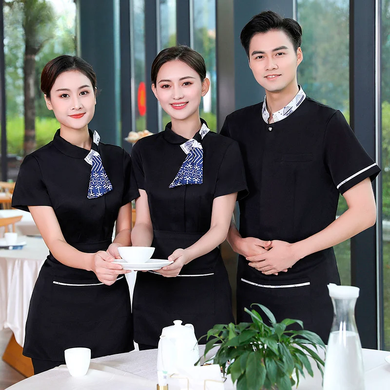 Woman Cafe Waiter Uniform Summer Hotel Working Clothing Coffee Shop Waitress Uniform Western Restaurant Fashion Workwear
Woman Cafe Waiter Uniform Summer Hotel Working Clothing Coffee Shop Waitress Uniform Western Restaurant Fashion Workwear