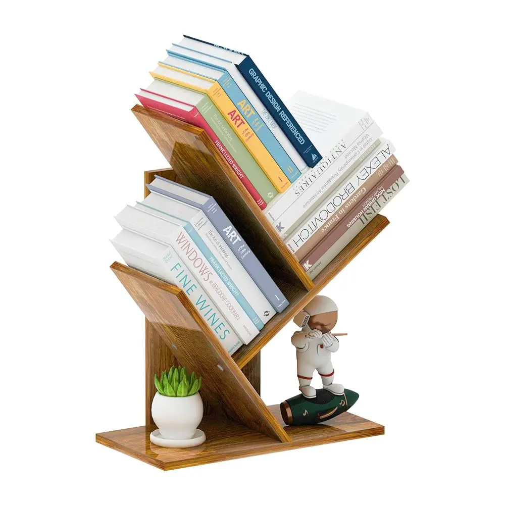Tree Bookshelf, 3-Tier Small Book Storage Organizer Shelves Floor Standing Bookcase, Wood Storage Ra For Office Home School
Tree Bookshelf, 3-Tier Small Book Storage Organizer Shelves Floor Standing Bookcase, Wood Storage Ra For Office Home School