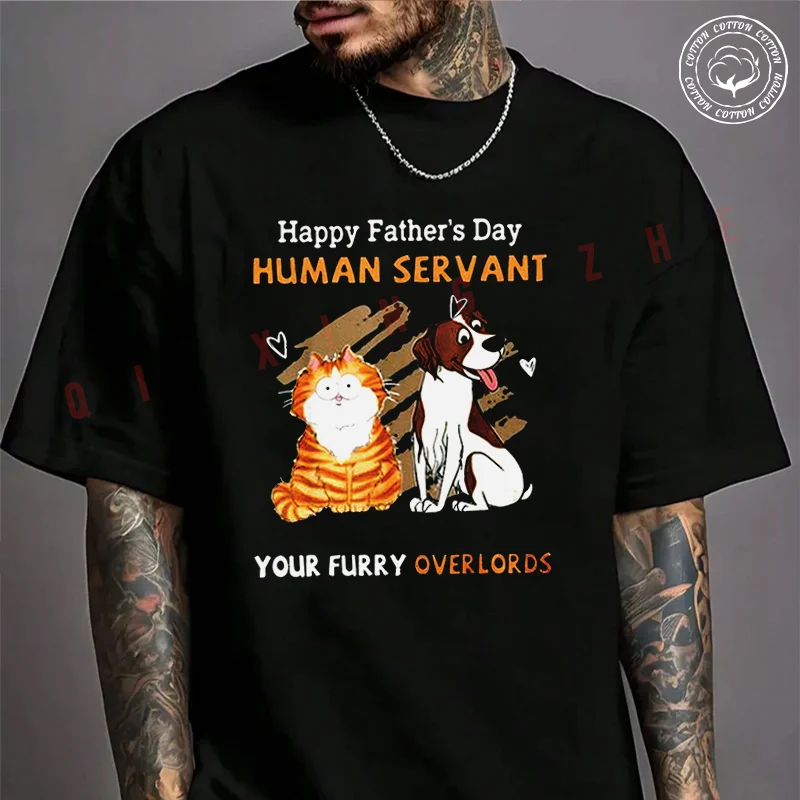 2026 Men T Shirt Casual Happy Father's Day Human Servant Your Furry Overlords Motorcycle T-shirt Cotton Motorbike Fashion Tee
2026 Men T Shirt Casual Happy Father's Day Human Servant Your Furry Overlords Motorcycle T-shirt Cotton Motorbike Fashion Tee