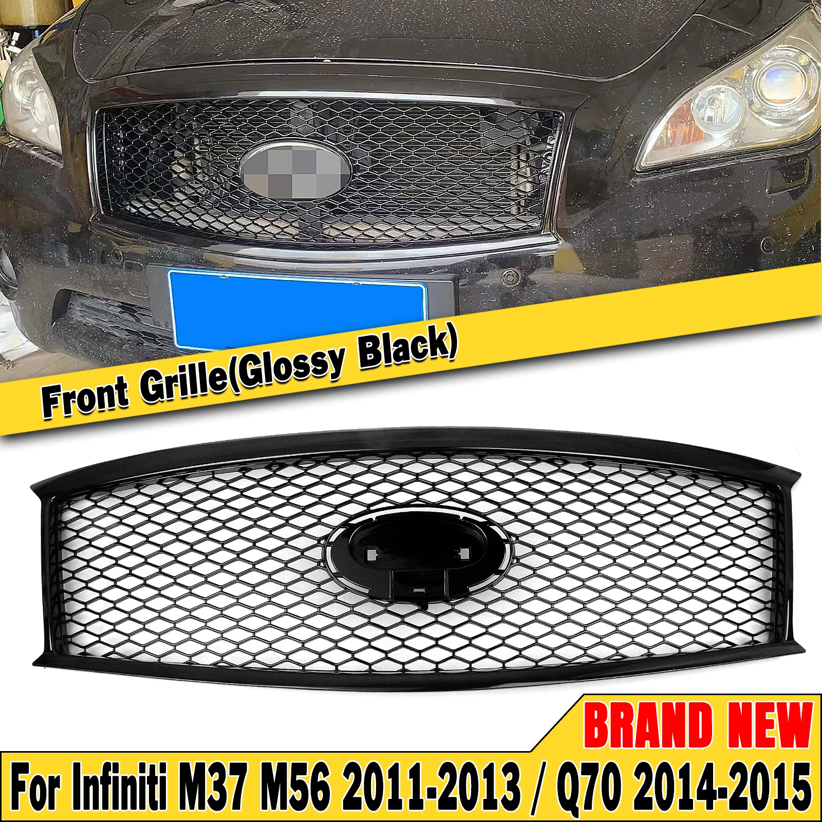 Front Grille For Infiniti M37 M56 2011-2013 Q70 2014-2015.4 Honeycomb Style Racing Grill Gloss/Matte Upper Bumper Hood Mesh Grid
Front Grille For Infiniti M37 M56 2011-2013 Q70 2014-2015.4 Honeycomb Style Racing Grill Gloss/Matte Upper Bumper Hood Mesh Grid