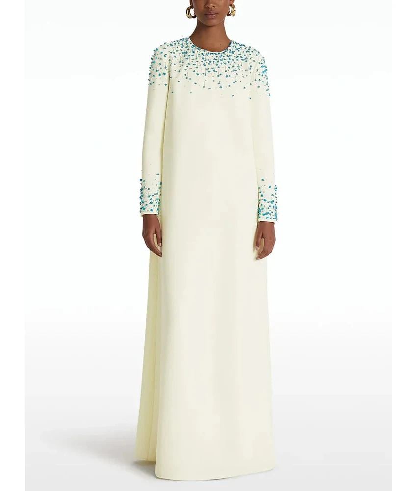 MCDV Customized Exquisite Jersey A-Line Crystal Beading Evening Dress Delicate O-neck Long Sleeves Floor Length Prom Gowns
MCDV Customized Exquisite Jersey A-Line Crystal Beading Evening Dress Delicate O-neck Long Sleeves Floor Length Prom Gowns