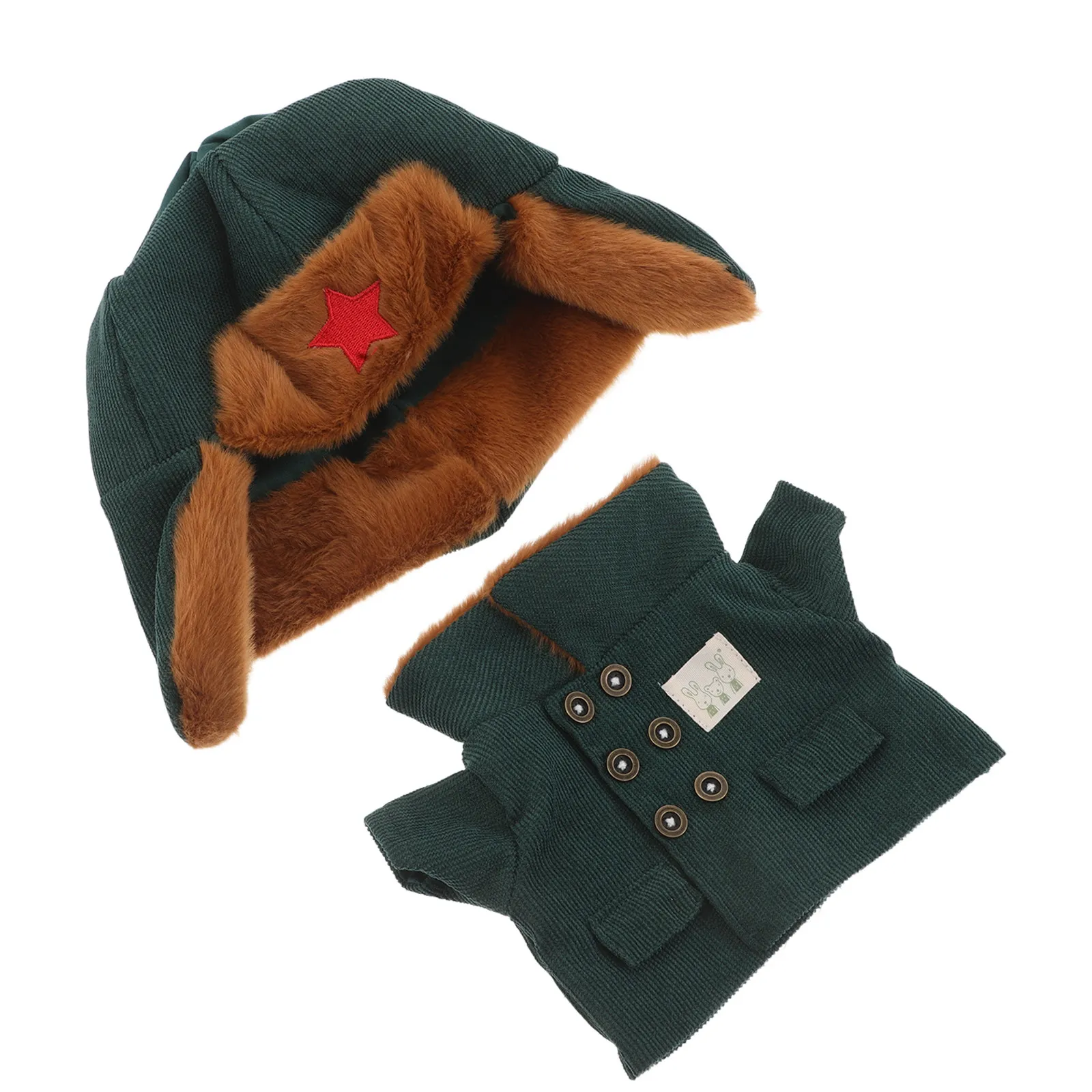 1Set Army Coat Clothes Set Winter Jacket Hat Creative Costume for Stuffed Animals Dress Up Supply Jacket
1Set Army Coat Clothes Set Winter Jacket Hat Creative Costume for Stuffed Animals Dress Up Supply Jacket
