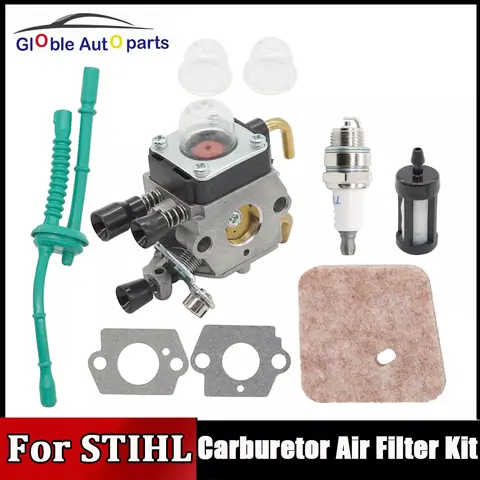 Carburetor Kit for Stihl FS55R FS55RC KM55 HL45 KM55R FS38 FS75 FS45C String Trimmer Weed Eater with Air Filter Line Gasket Carb