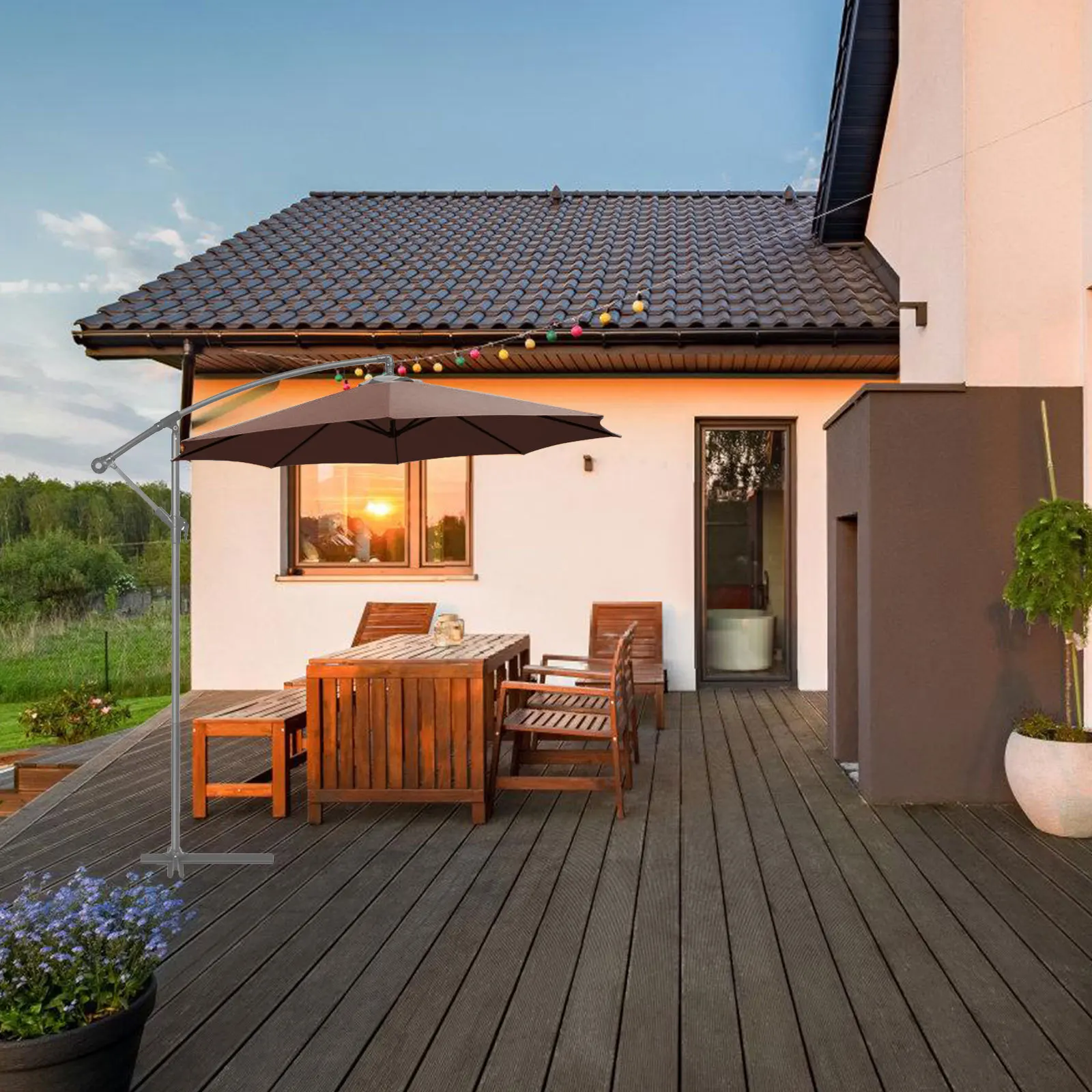 Replacement Canopy for Patio Umbrella 10Ft Uv Protection Weather Resistant Fabric Windproof Rainproof Garden Umbrella Cover
Replacement Canopy for Patio Umbrella 10Ft Uv Protection Weather Resistant Fabric Windproof Rainproof Garden Umbrella Cover