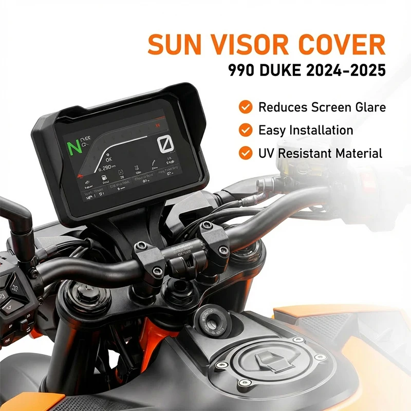 For 990 Duke R 2024-2026 2025 Anti-Glare Matte Black Dashboard Shield Accessory Premium Instrument Sun Visor Cover
For 990 Duke R 2024-2026 2025 Anti-Glare Matte Black Dashboard Shield Accessory Premium Instrument Sun Visor Cover