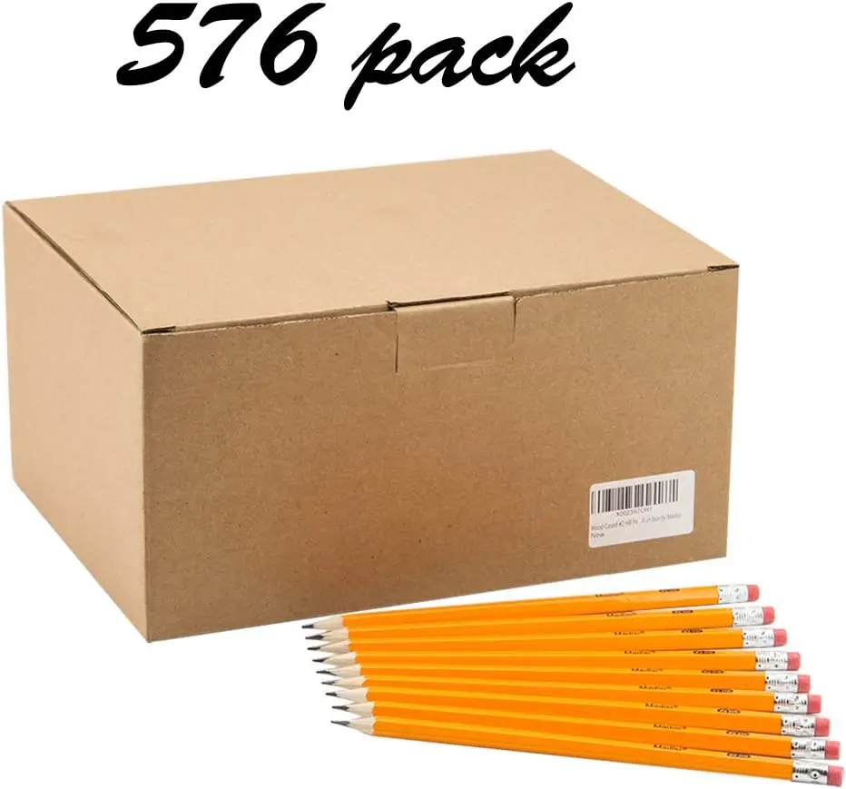 Madisi Wood-Cased #2 HB Pencils, Yellow, Pre-sharpened, Bulk Pack, 576 pencils in box
Madisi Wood-Cased #2 HB Pencils, Yellow, Pre-sharpened, Bulk Pack, 576 pencils in box