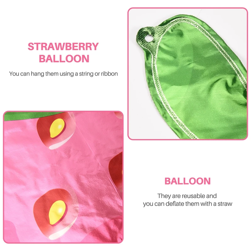 10Pcs Strawberry Balloons Sweet Strawberry Foil Mylar Balloons For Girls Strawberry Themed Birthday Party Decorations-AT35
10Pcs Strawberry Balloons Sweet Strawberry Foil Mylar Balloons For Girls Strawberry Themed Birthday Party Decorations-AT35