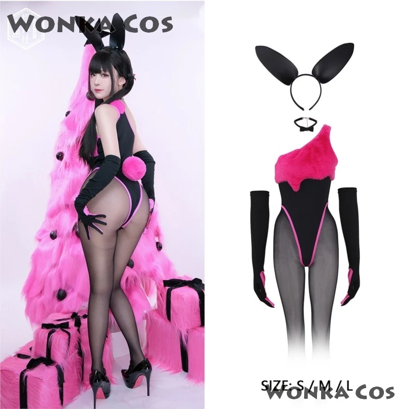 Original Design PU Leather Bunny Girl Cosplay Costume Black And Pink Jumpsuit Strawberry Mesh Cloth Lingeries Women Sexy Cosplay 
Original Design PU Leather Bunny Girl Cosplay Costume Black And Pink Jumpsuit Strawberry Mesh Cloth Lingeries Women Sexy Cosplay