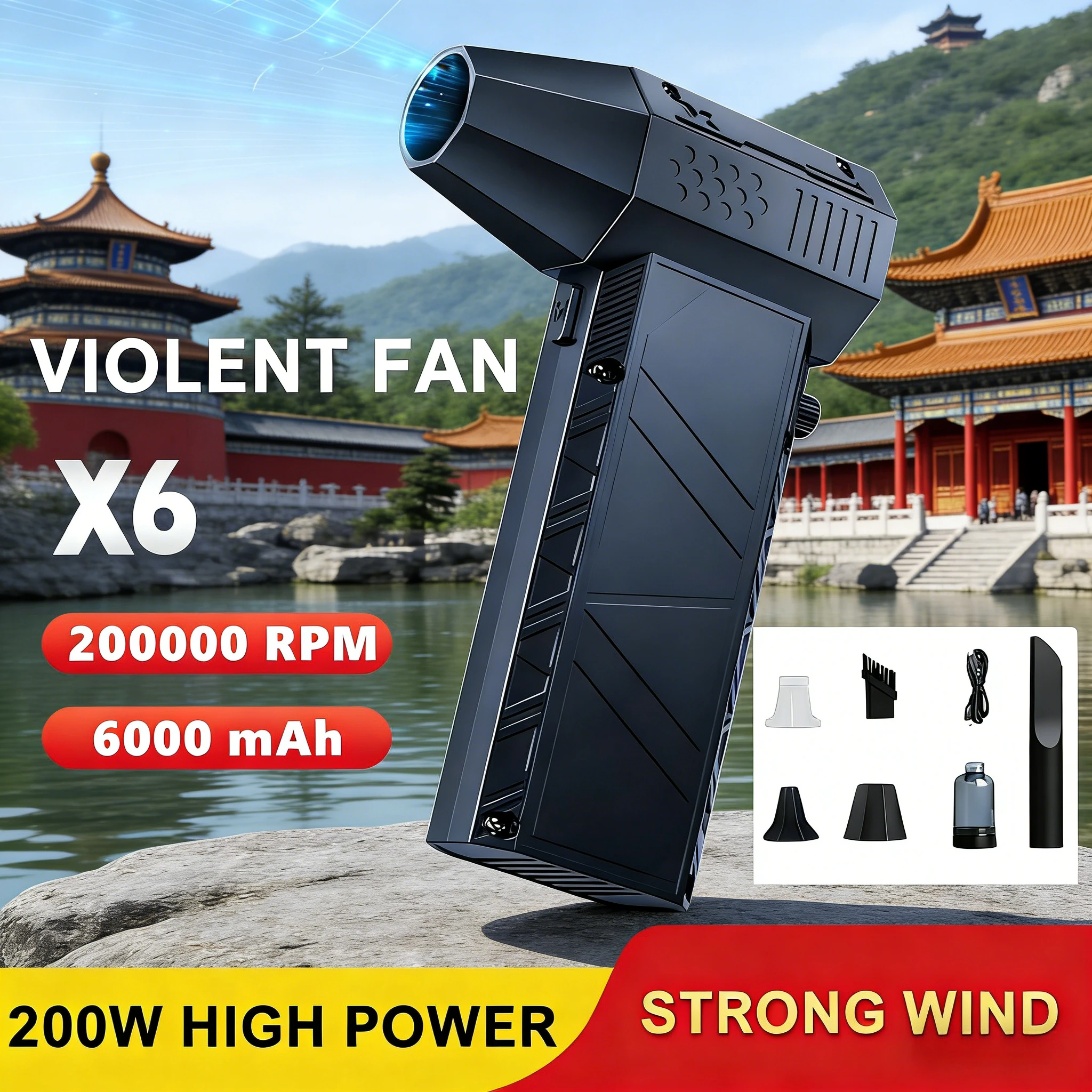 X6/X9/X11 TurboForce 3-in-1 Kit | 200000RPM High-Speed Fan Vacuum Cleaner 53m/s Strong Wind Type-C Rechargeable
X6/X9/X11 TurboForce 3-in-1 Kit | 200000RPM High-Speed Fan Vacuum Cleaner 53m/s Strong Wind Type-C Rechargeable