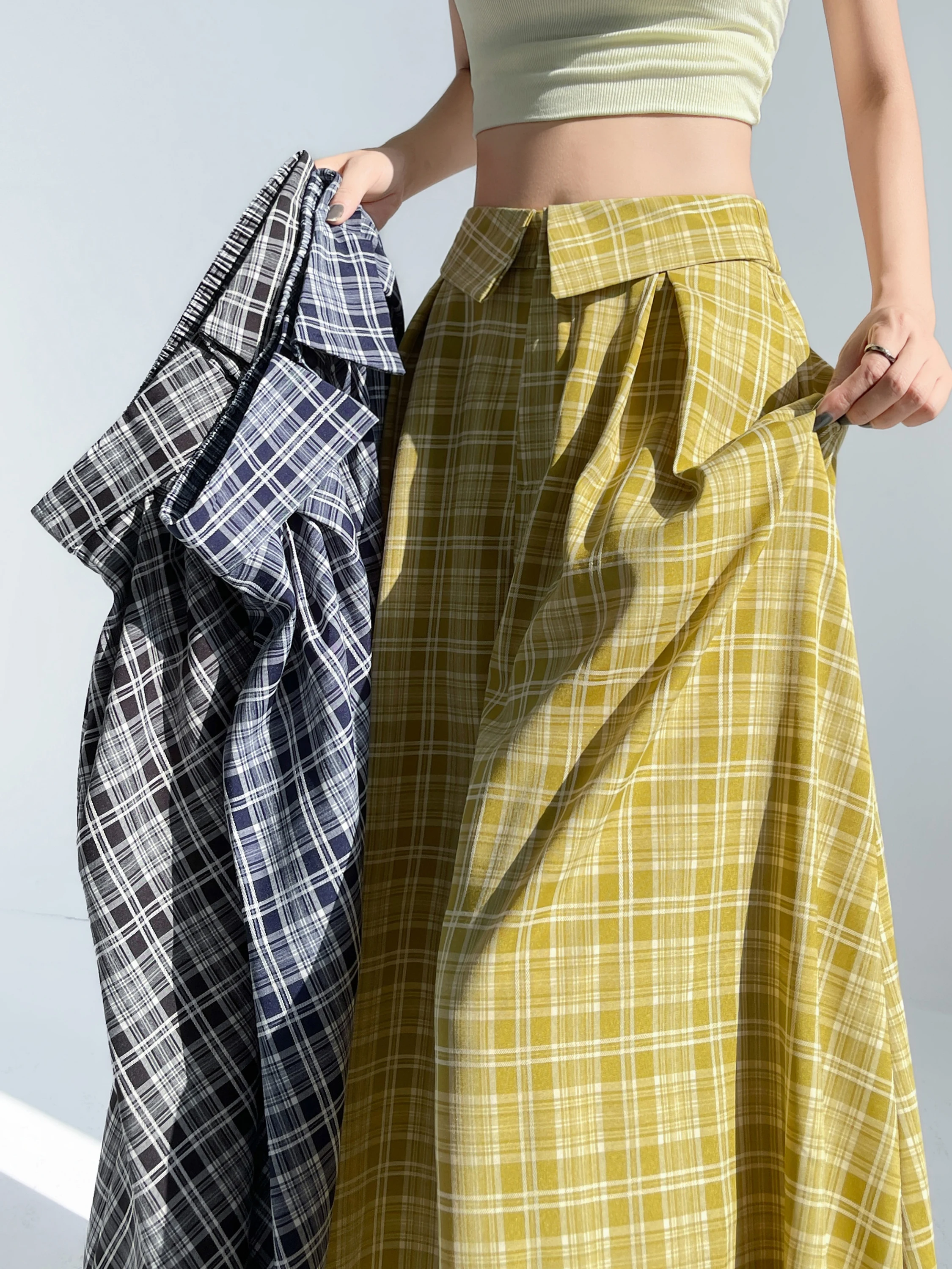 Vintage Plaid Elastic Waist Loose Straight Wide-leg Pants For Women Summer Casual Versatile Office Work Blazer Pants Korean
Vintage Plaid Elastic Waist Loose Straight Wide-leg Pants For Women Summer Casual Versatile Office Work Blazer Pants Korean
