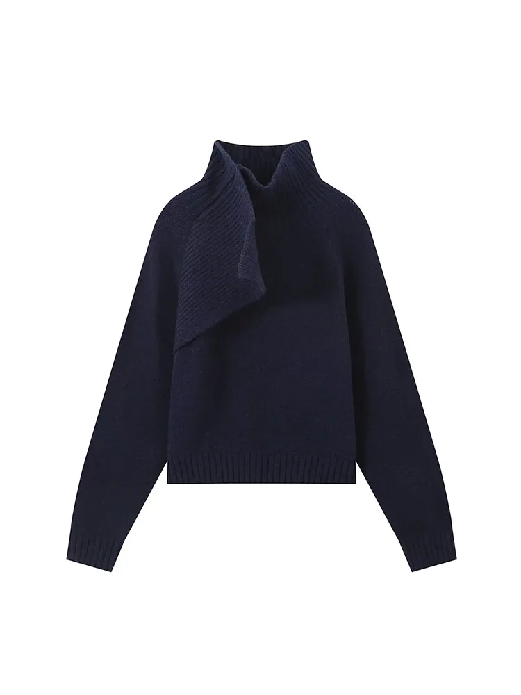 2024 Autumn and Winter New Arrivals Women's Clothing with Scarf Decoration Long Sleeves Pile Neck Knitted Sweater
2024 Autumn and Winter New Arrivals Women's Clothing with Scarf Decoration Long Sleeves Pile Neck Knitted Sweater