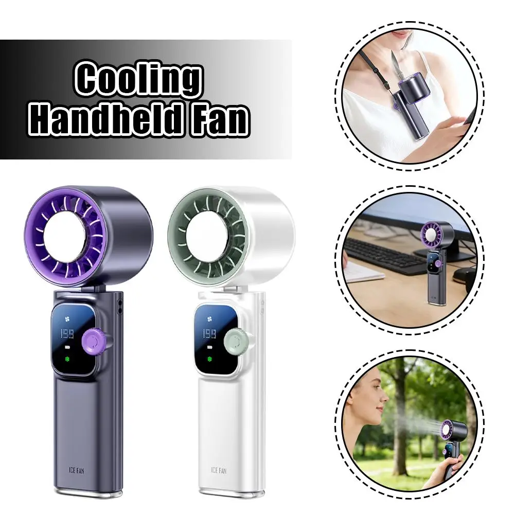 Portable Handheld Cooling Fan USB Rechargeable Mini Fan With LED Display For Travel Cooling Ice Fan With Lanyard For Summer
Portable Handheld Cooling Fan USB Rechargeable Mini Fan With LED Display For Travel Cooling Ice Fan With Lanyard For Summer