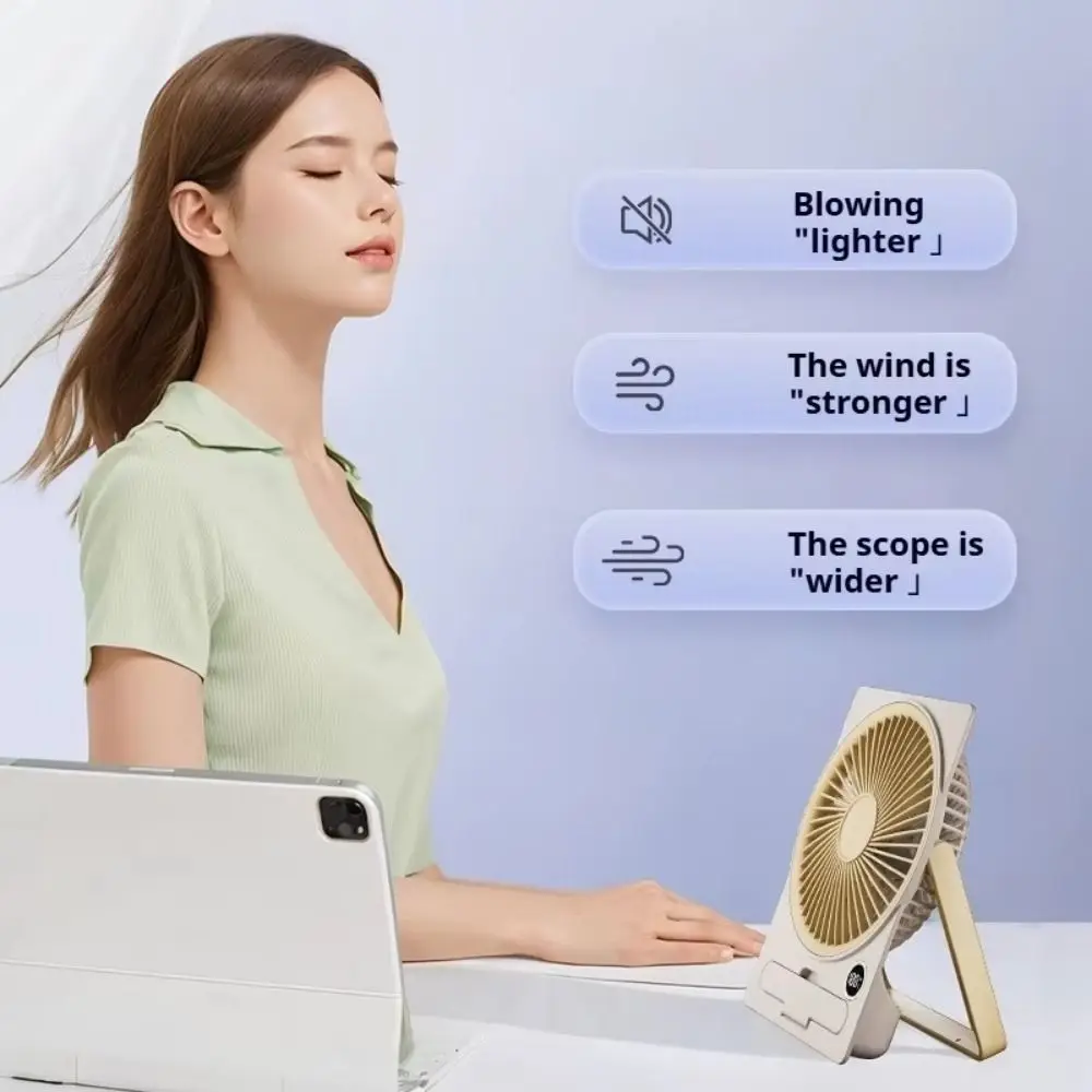 5-Speed Adjustment Portable Desktop Fan LCD Digital Display Ultra Slim Design Mini Air Circulating Fan with Phone Holder
5-Speed Adjustment Portable Desktop Fan LCD Digital Display Ultra Slim Design Mini Air Circulating Fan with Phone Holder