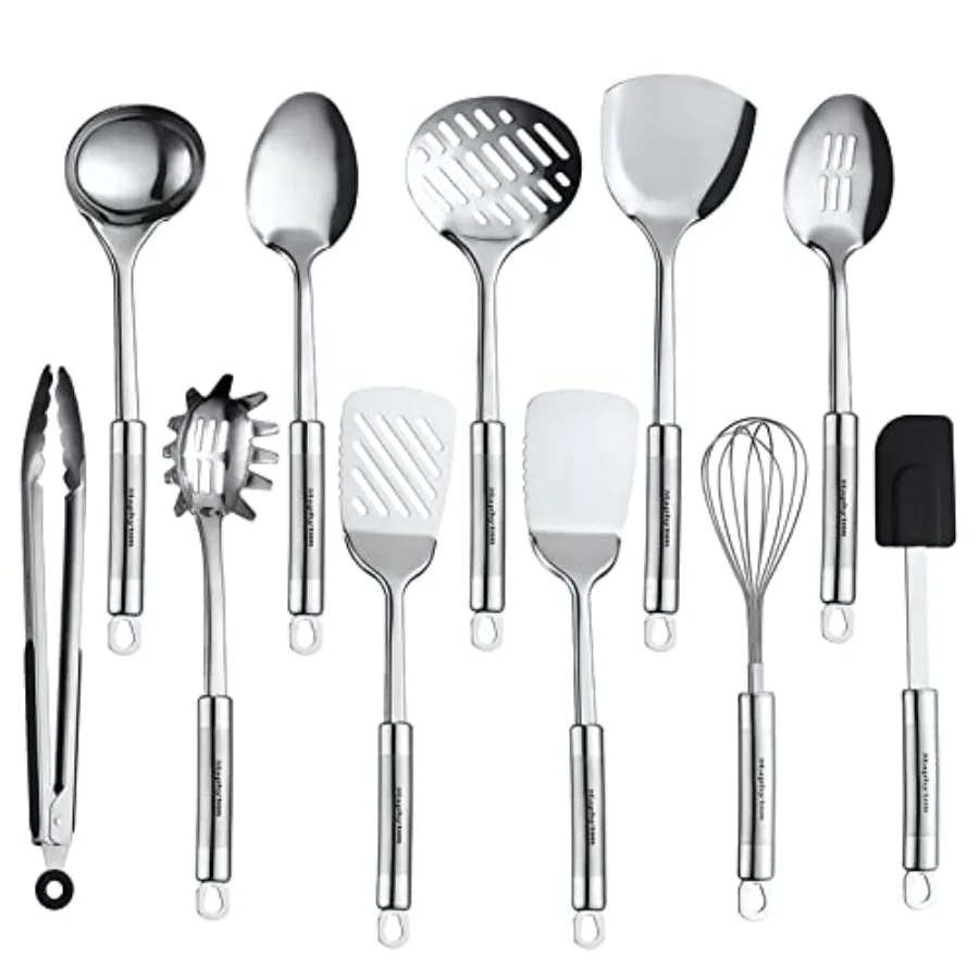 Cooking Utensil Set 11 PCS Stainless Steel Kitchen Utensil Set Nonstick Kitchen Gadgets Cookware Set with Spatula
Cooking Utensil Set 11 PCS Stainless Steel Kitchen Utensil Set Nonstick Kitchen Gadgets Cookware Set with Spatula