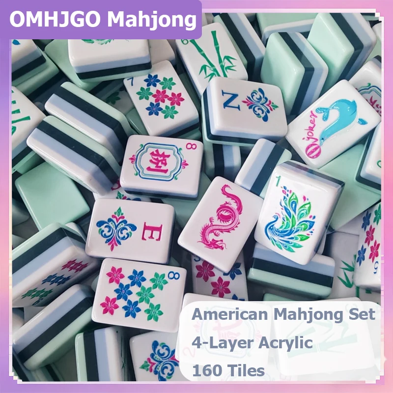 Hot Cyan 160 Mahjong Game Tiles Portable American Mahjong Set 4-Layer Acrylic Waterproof Wear-Resistant Mah Jongg Surprise Gifts
Hot Cyan 160 Mahjong Game Tiles Portable American Mahjong Set 4-Layer Acrylic Waterproof Wear-Resistant Mah Jongg Surprise Gifts