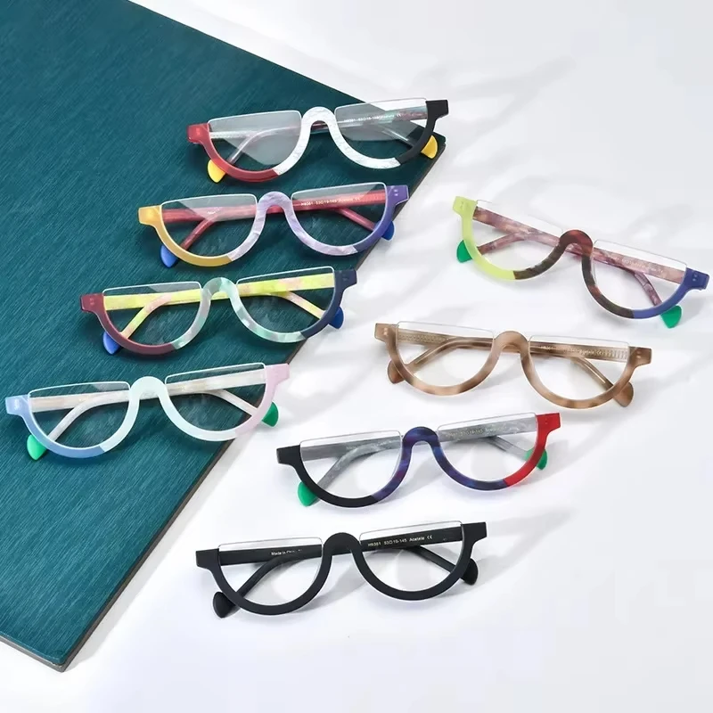 Matte Half-circular Women Myopia Glasses Fashion Retro Acetate High-Quality Eyeglass Frame Men Reading Anti Blue Light Eyewear
Matte Half-circular Women Myopia Glasses Fashion Retro Acetate High-Quality Eyeglass Frame Men Reading Anti Blue Light Eyewear