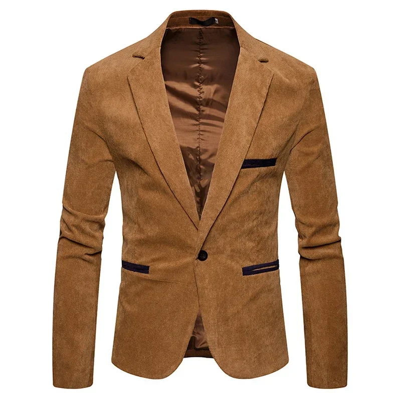 2024 Spring and Autumn Fashion Men's Corduroy Suit Coat Men's Casual Fashion Versatile Color Block Jacket Small Suit
2024 Spring and Autumn Fashion Men's Corduroy Suit Coat Men's Casual Fashion Versatile Color Block Jacket Small Suit