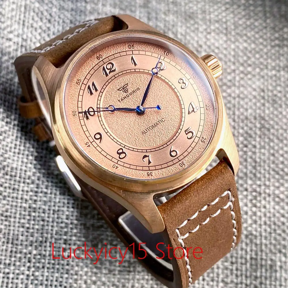 39MM Vintage CuSn8 Real Bronze Vintage Pilot Wristwatch poker blue hands NH35AA PT5000 Dive Mechanical Watch Men 20bar
39MM Vintage CuSn8 Real Bronze Vintage Pilot Wristwatch poker blue hands NH35AA PT5000 Dive Mechanical Watch Men 20bar
