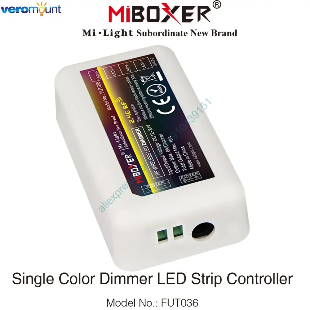 FUT036 Miboxer DC12V 24V 10A Контроллер затемнения одноцветной светодиодной ленты 2,4G RF Пульт дистанционного управления / Приложение WiFi / Голосовое управление Alexa Google
FUT036 Miboxer DC12V 24V 10A Контроллер затемнения одноцветной светодиодной ленты 2,4G RF Пульт дистанционного управления / Приложение WiFi / Голосовое управление Alexa Google