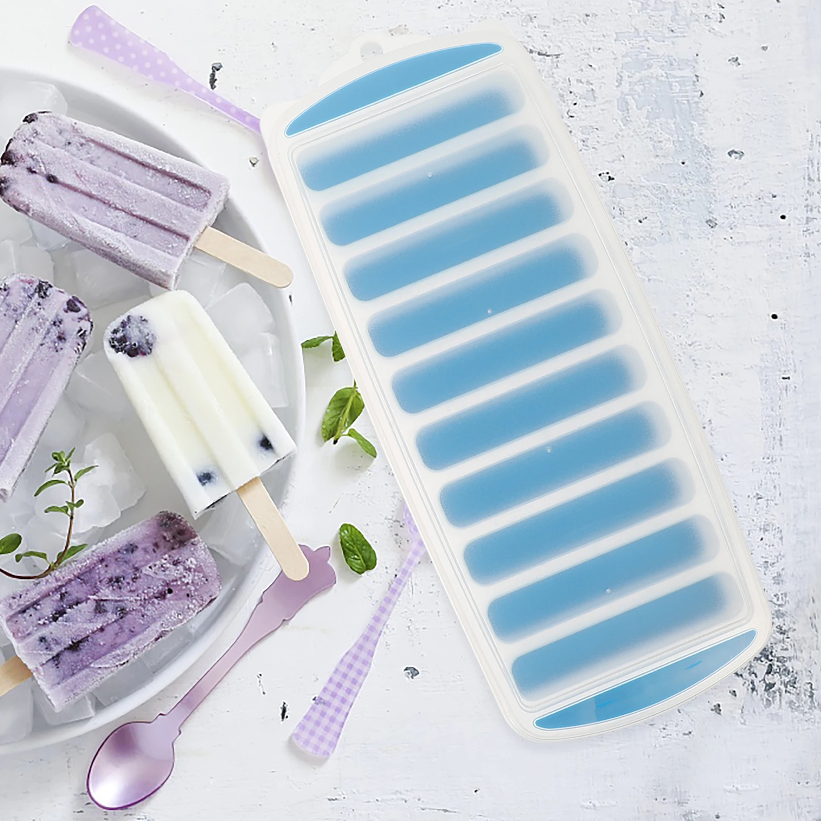 3pcs Strip Designed Trays With Lid Premium Leak-Free Freezer Makers Tray For Summer Drinks Hygienic Mold Dustproof
3pcs Strip Designed Trays With Lid Premium Leak-Free Freezer Makers Tray For Summer Drinks Hygienic Mold Dustproof