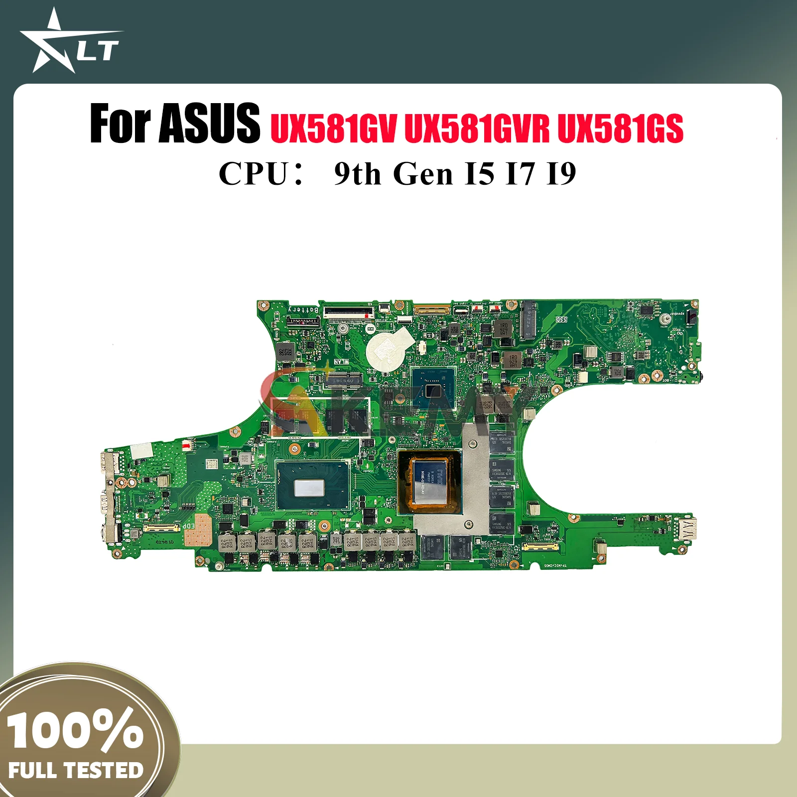 UX581GV Laptop Motherboard For ASUS ZenBook UX581 UM581L UX581GVR VM581L UX581GS UX581GV Notebook Mainboard With I5 I7 I9 CPU
UX581GV Laptop Motherboard For ASUS ZenBook UX581 UM581L UX581GVR VM581L UX581GS UX581GV Notebook Mainboard With I5 I7 I9 CPU