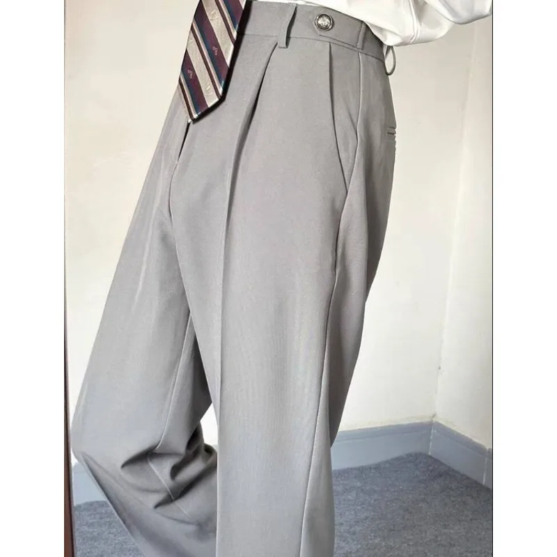 High-end Men's Clothing Original Design Retro Double-breasted Suit with Elastic Baggy Grey BusinessTrousers Dress Suit Pants
High-end Men's Clothing Original Design Retro Double-breasted Suit with Elastic Baggy Grey BusinessTrousers Dress Suit Pants