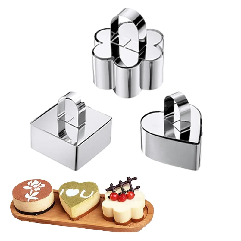 Stainless Steel Cake Mold Baking Mousse Ring Cake Ring with Push Piece Pressure Rice Ball Sushi Home Cookie Decorating Tool
Stainless Steel Cake Mold Baking Mousse Ring Cake Ring with Push Piece Pressure Rice Ball Sushi Home Cookie Decorating Tool