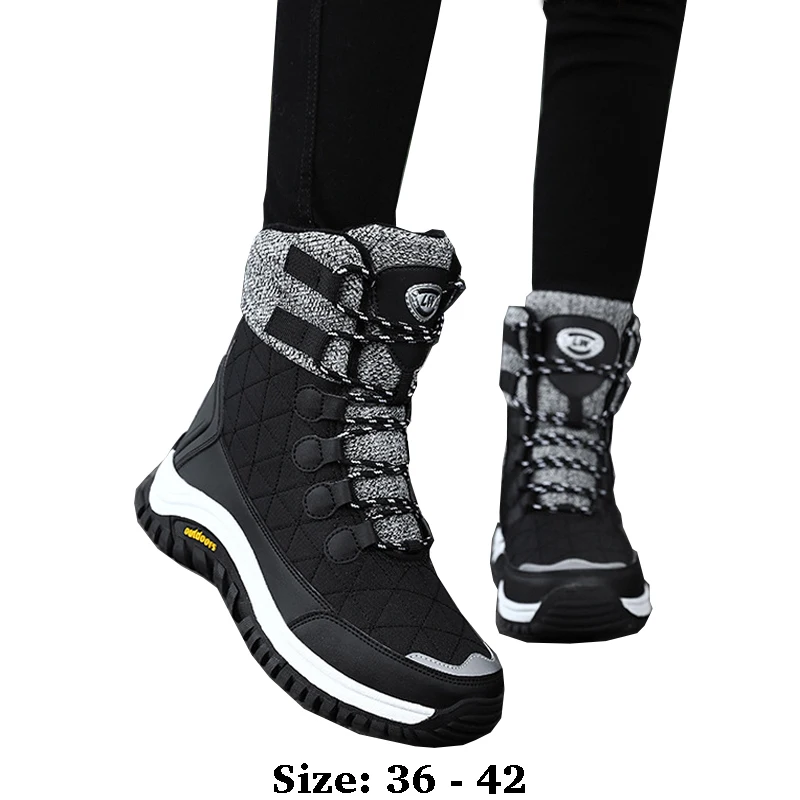 High quality ankle length cotton snow boots for women new 2024 winter size 41 42 outdoor fur plush warm walking shoe black white
High quality ankle length cotton snow boots for women new 2024 winter size 41 42 outdoor fur plush warm walking shoe black white