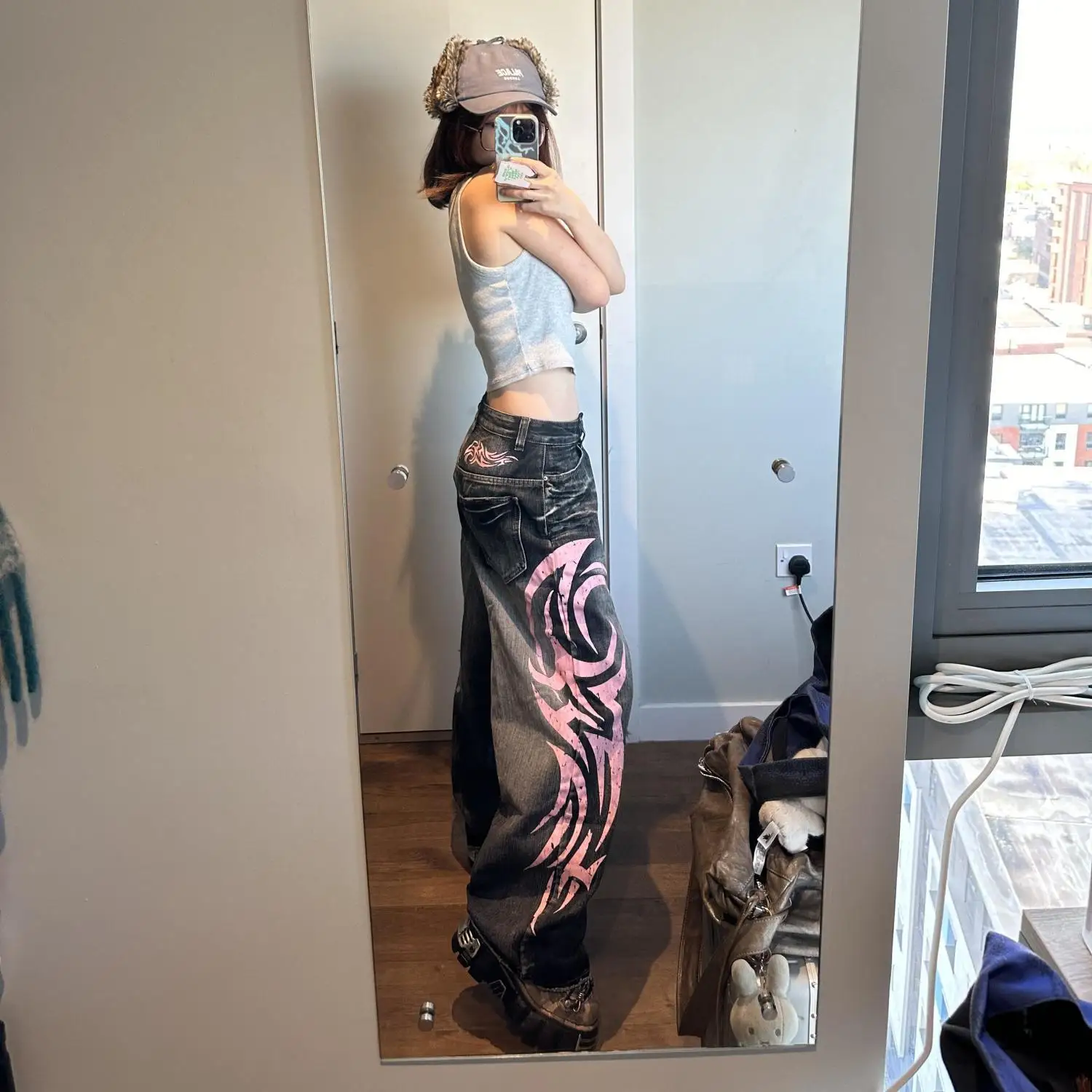 2025 American Vintage Mottled Totem Print Baggy Jeans High Waist Wide Leg Jeans Women's Harajuku Trendy Hip-hop Jeans Y2K
2025 American Vintage Mottled Totem Print Baggy Jeans High Waist Wide Leg Jeans Women's Harajuku Trendy Hip-hop Jeans Y2K