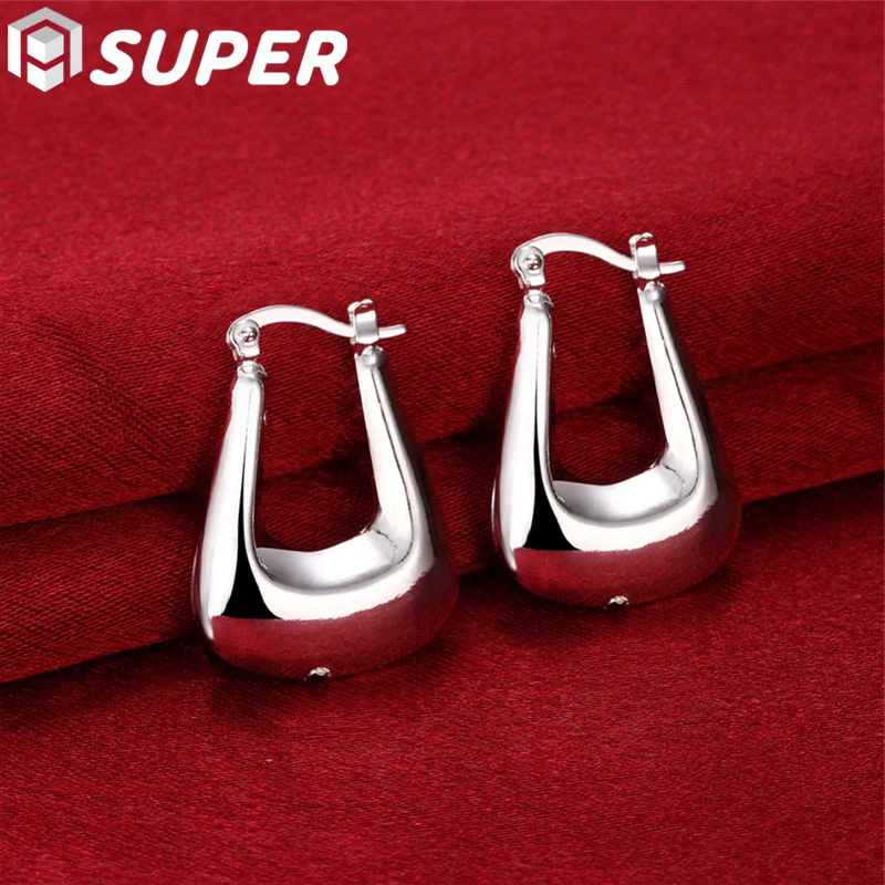 925 Sterling Silver Classic Smooth U Shape Earrings Charm Women Party Gift Fashion Wedding Engagement Jewelry
925 Sterling Silver Classic Smooth U Shape Earrings Charm Women Party Gift Fashion Wedding Engagement Jewelry