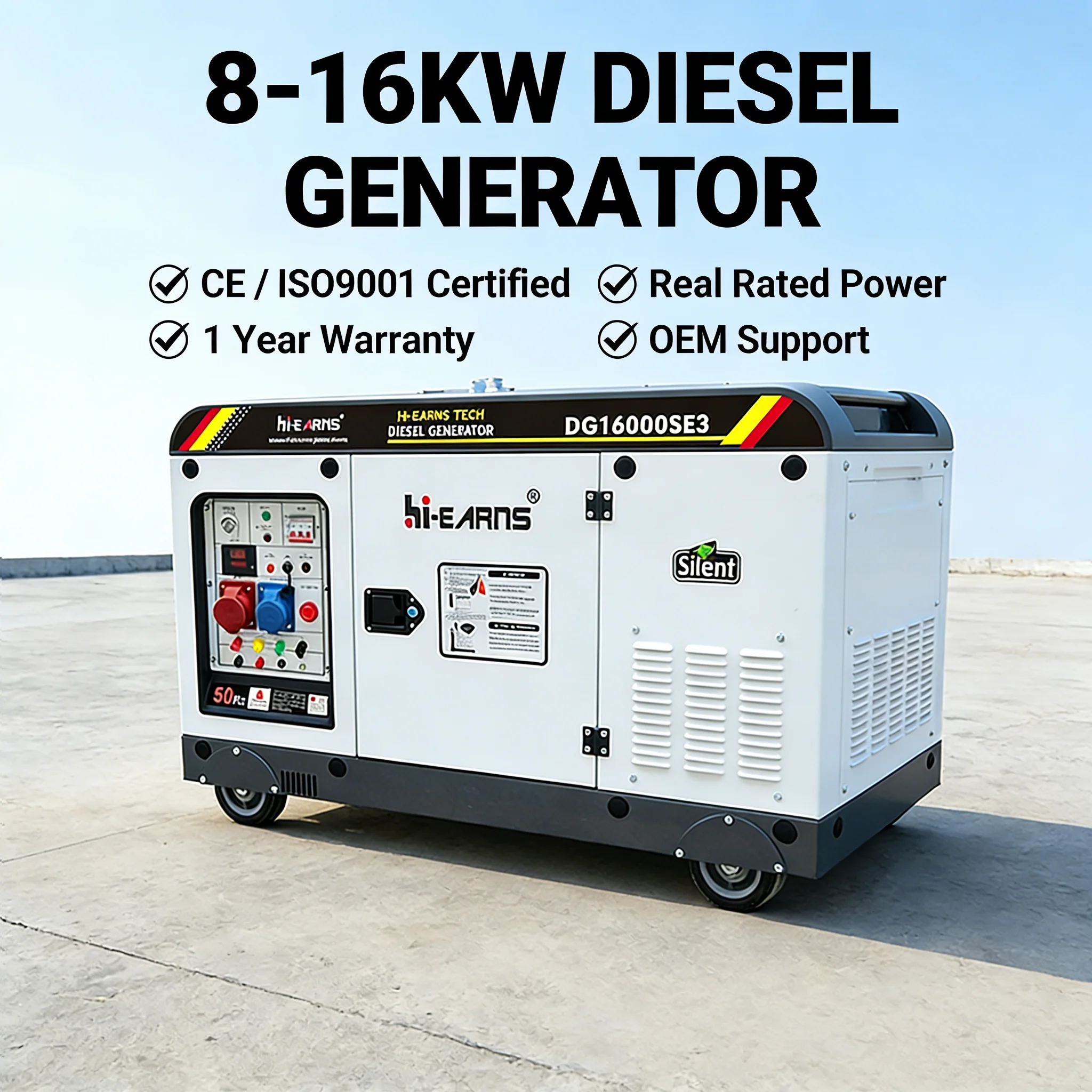 8kw/10kw/12kw16kw 230/400V Three Phase DG16000SE3 Silent Type Portable Diesel Generators For Home
8kw/10kw/12kw16kw 230/400V Three Phase DG16000SE3 Silent Type Portable Diesel Generators For Home