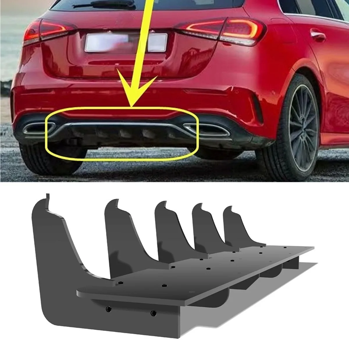 For Mercedes Benz A-Class AMG Line A200 2018-2023 Car Rear Bumper Spoiler Lip Diffuser Modification Bumper Guard Accessories
For Mercedes Benz A-Class AMG Line A200 2018-2023 Car Rear Bumper Spoiler Lip Diffuser Modification Bumper Guard Accessories