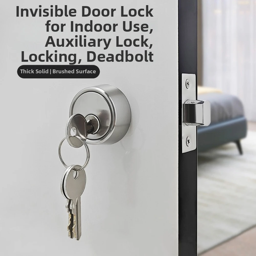 Concealed Door Lock Stainless Steel Exit Function Interior Auxiliary Lock For Bedroom Bathroom Office Security Hardware
Concealed Door Lock Stainless Steel Exit Function Interior Auxiliary Lock For Bedroom Bathroom Office Security Hardware