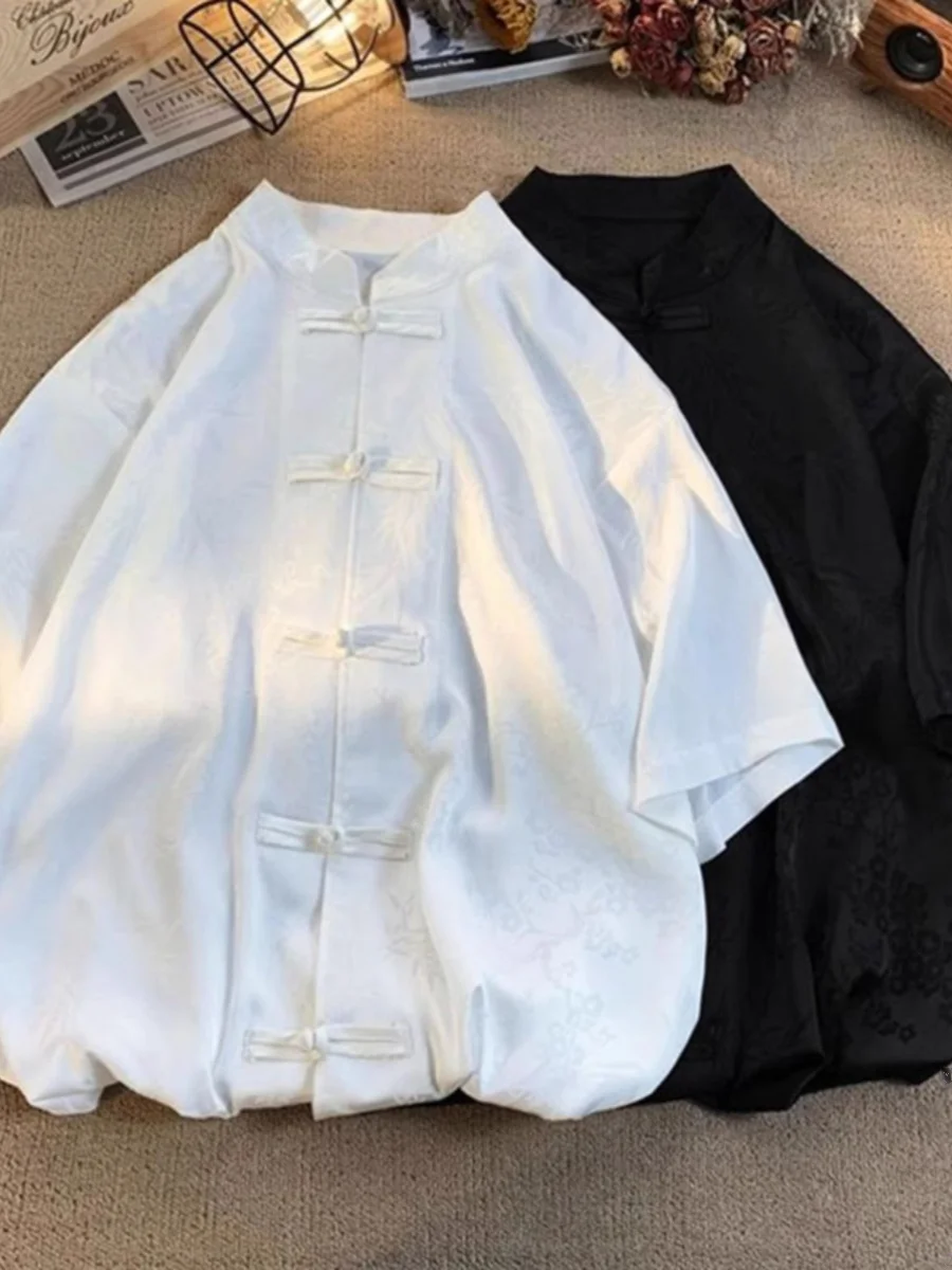 plus Size 300 Pounds New Chinese Style Short Sleeve Stand Collar Men's Shirt Trendy Brand Zhongshan Tang Costume Hanfu Summer...
plus Size 300 Pounds New Chinese Style Short Sleeve Stand Collar Men's Shirt Trendy Brand Zhongshan Tang Costume Hanfu Summer...