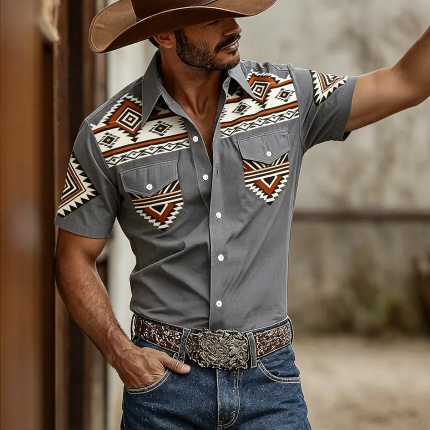Casual Men's Long Sleeve Shirt Vintage Ethnic Style No Ironing Required Spring Autumn Seasonal Comfortable Fit Printed Pattern
Casual Men's Long Sleeve Shirt Vintage Ethnic Style No Ironing Required Spring Autumn Seasonal Comfortable Fit Printed Pattern