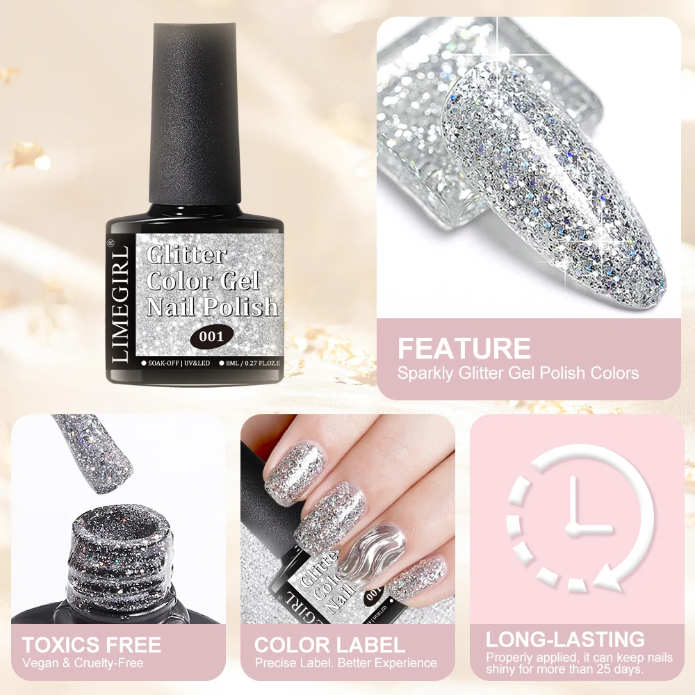 LIMEGIRL Glitter Color Gel Nail Polish 9 PCS Agile Starlight Gel Nail Polish Summer Xingchen Art DIY Manicure Gift for Art Women
LIMEGIRL Glitter Color Gel Nail Polish 9 PCS Agile Starlight Gel Nail Polish Summer Xingchen Art DIY Manicure Gift for Art Women