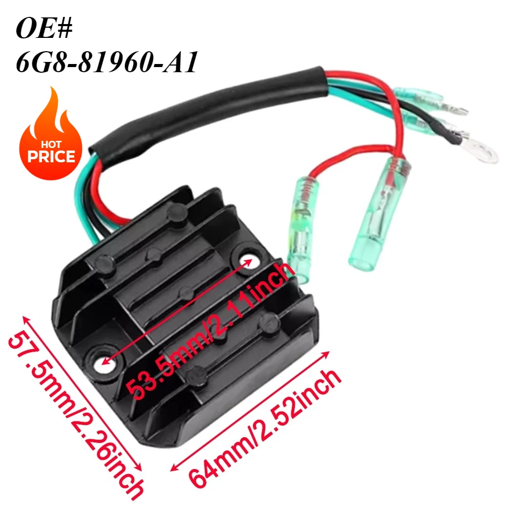 6G8-81960-A1 6G8-81960-A1-00 Motorcycle Voltage Rectifier Regulator for Yamaha Outboard 4 Stroke 9.9 15HP 1990-2006 Auto Parts
6G8-81960-A1 6G8-81960-A1-00 Motorcycle Voltage Rectifier Regulator for Yamaha Outboard 4 Stroke 9.9 15HP 1990-2006 Auto Parts