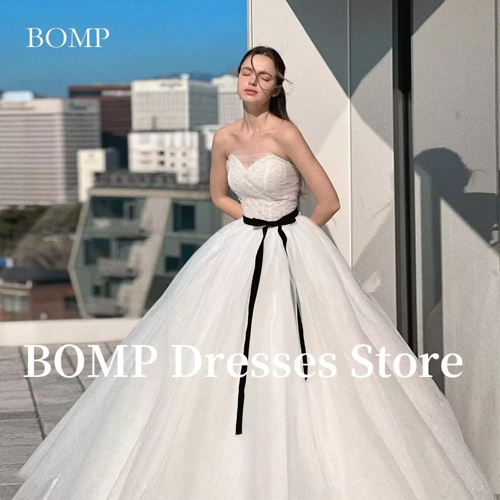 BOMP Contrast Wedding Dresses A-Line Strapless with Belt Wedding Party Prom Gowns Elegant Customized Vestidos Novias Boda
BOMP Contrast Wedding Dresses A-Line Strapless with Belt Wedding Party Prom Gowns Elegant Customized Vestidos Novias Boda