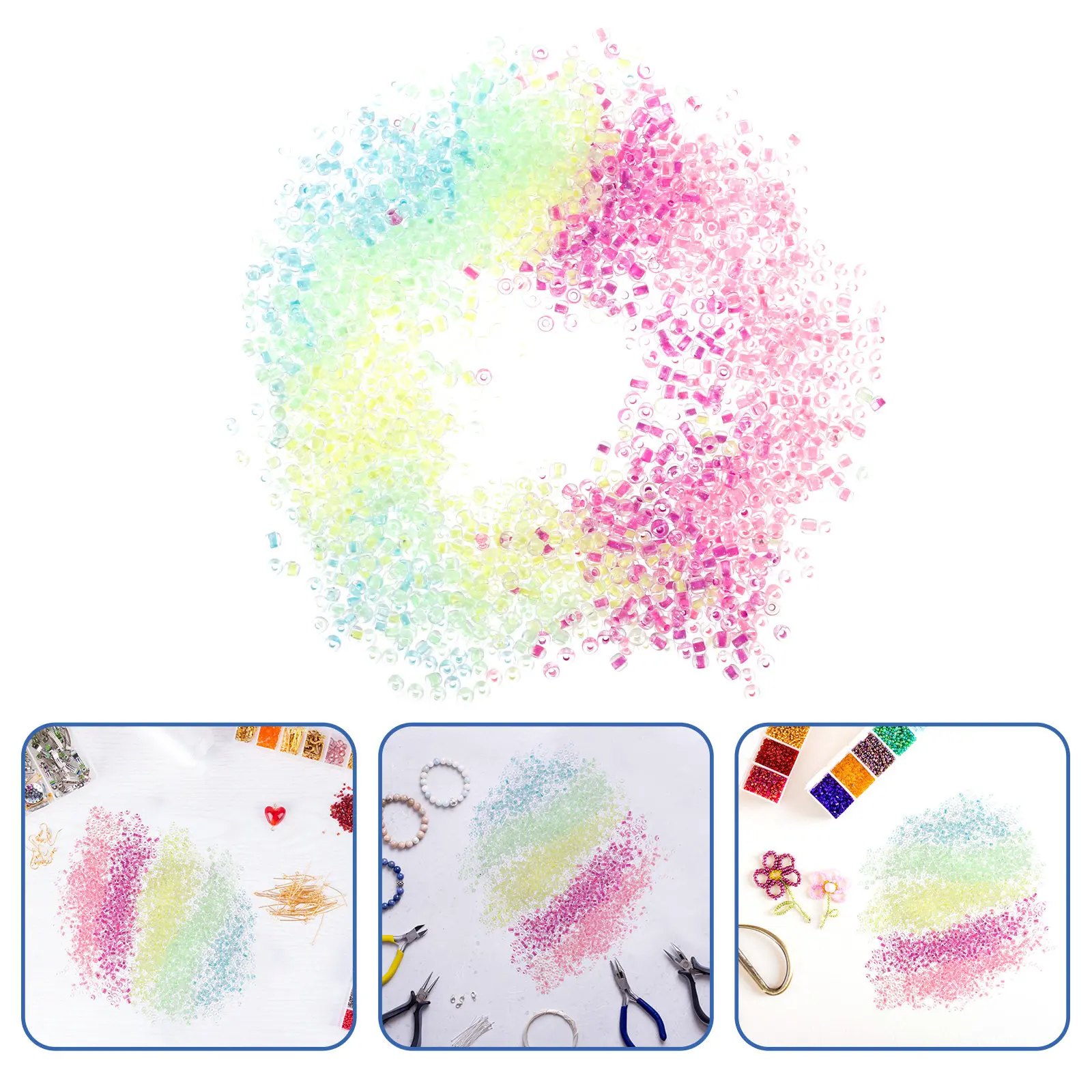 5 Bags Night Glow Glass Beads Loose Spacer Beads for DIY Jewelry Making Craft Projects Necklace Bracelet Earrings Waist Belt
5 Bags Night Glow Glass Beads Loose Spacer Beads for DIY Jewelry Making Craft Projects Necklace Bracelet Earrings Waist Belt