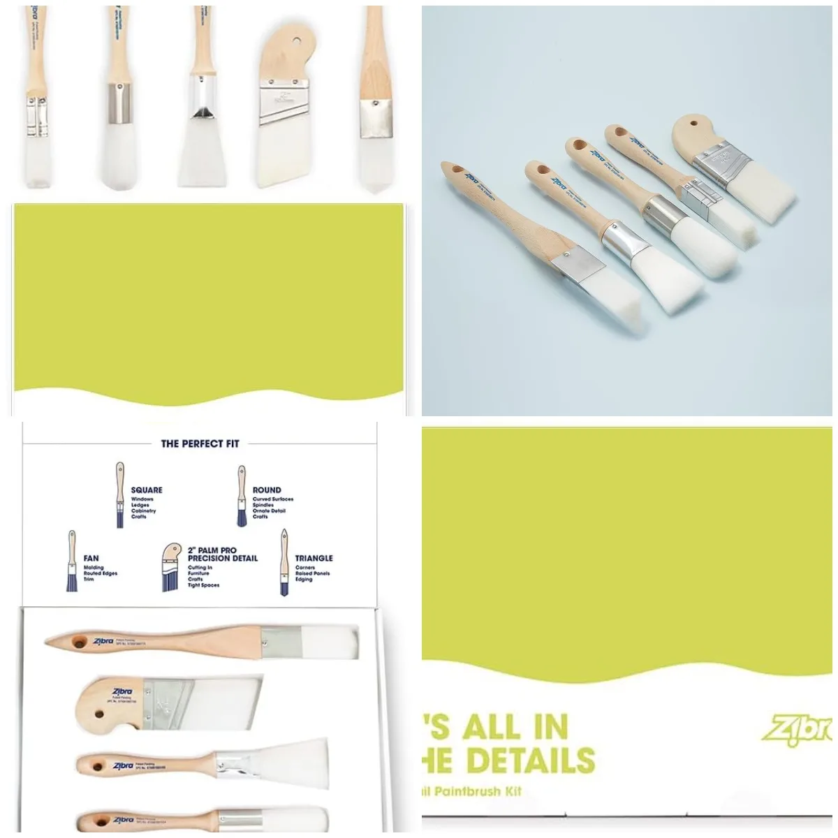 5-Piece Detail Paint Brush Set with Assorted Paint Brushes for Murals, Furniture and Home Projects, White
5-Piece Detail Paint Brush Set with Assorted Paint Brushes for Murals, Furniture and Home Projects, White