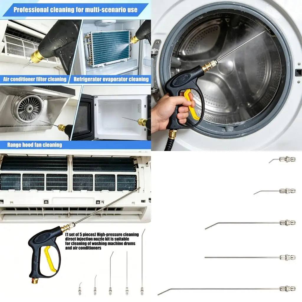 5 Piece Powerful Cleaning Nozzles For Washing Machine And AC Unit Maintenance high quality
5 Piece Powerful Cleaning Nozzles For Washing Machine And AC Unit Maintenance high quality