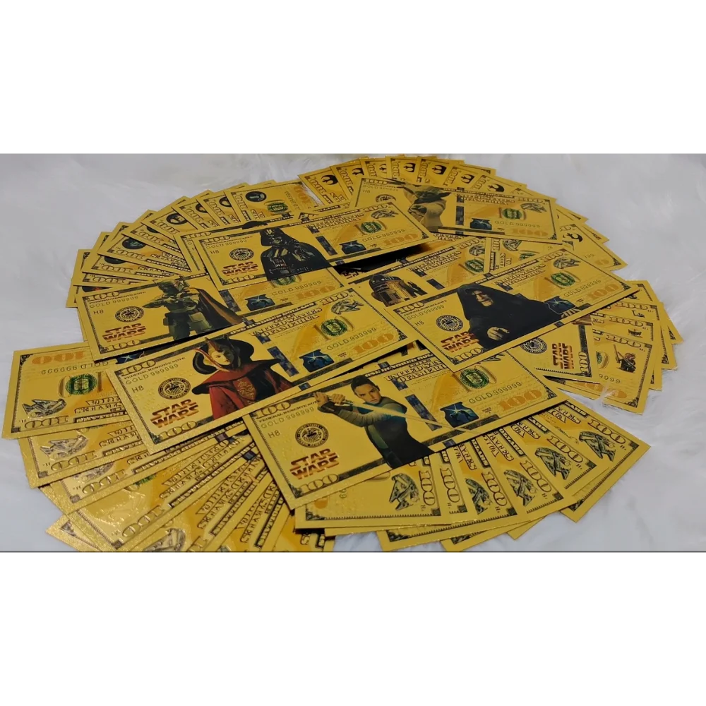 Miniso 55 designs US Classic Movie Star Game Anime Movie Gold Banknote cards collectible gifts for fans
Miniso 55 designs US Classic Movie Star Game Anime Movie Gold Banknote cards collectible gifts for fans