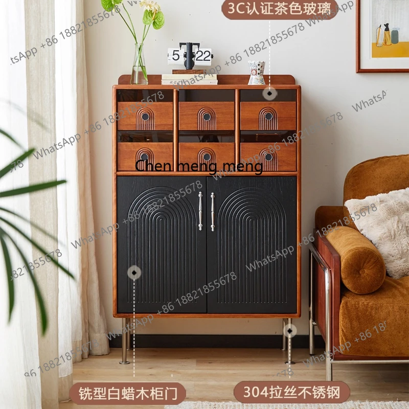 Medieval eight-bucket cabinet, retro solid wood TV side locker, wall drawer to store side cabinet storage
Medieval eight-bucket cabinet, retro solid wood TV side locker, wall drawer to store side cabinet storage