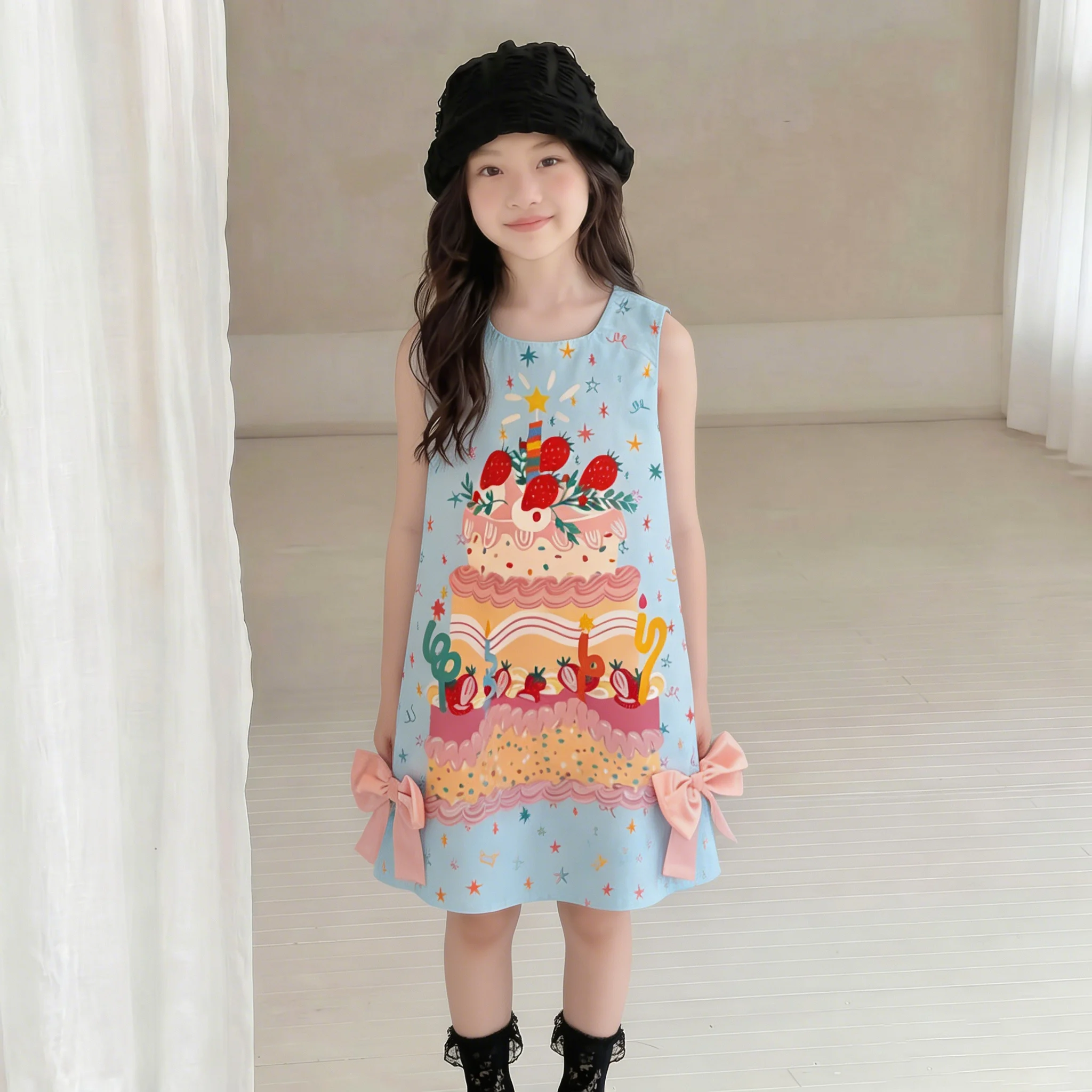 Fashionable Birthday Girl Dress Children's Summer Clothing 2026 New Style Midi Skirt Casual Waistline mid Waist Sleeveless
Fashionable Birthday Girl Dress Children's Summer Clothing 2026 New Style Midi Skirt Casual Waistline mid Waist Sleeveless