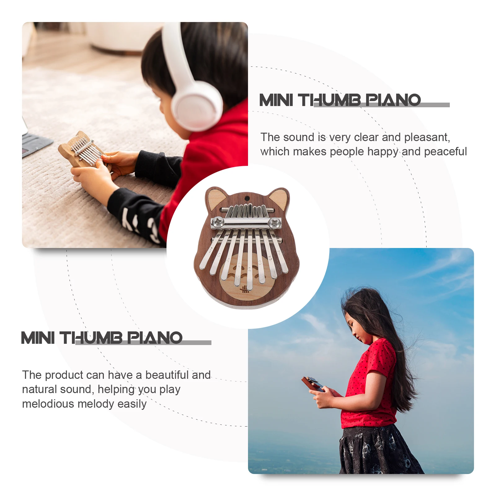 Black Walnut Thumb Piano 17 Keys Portable Musical Instrument Small KalimbaWood Music Toy for Friends Family Gift
Black Walnut Thumb Piano 17 Keys Portable Musical Instrument Small KalimbaWood Music Toy for Friends Family Gift
