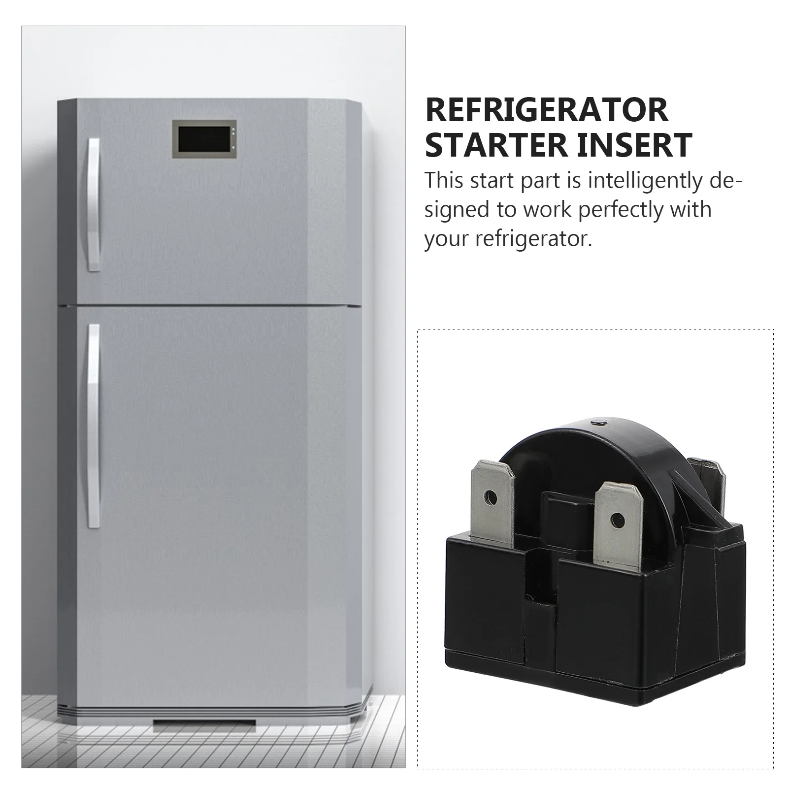 4Pcs Compressor Starter Insert Premium Plastic Refrigerator Start Relay for Wine Mini Freezer Overload Protector Functional Run
4Pcs Compressor Starter Insert Premium Plastic Refrigerator Start Relay for Wine Mini Freezer Overload Protector Functional Run