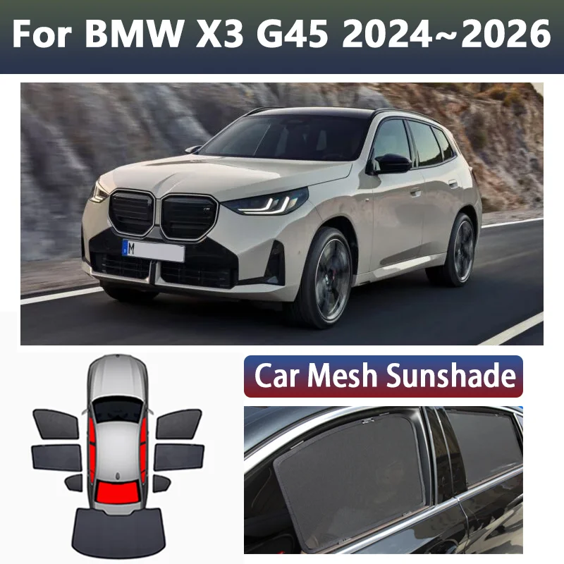 Car Sun Visor For BMW X3 G45 2024~2026 2025 Magnetic Mesh Sunshade Window Shading Protection Privacy Curtain Auto Accessories
Car Sun Visor For BMW X3 G45 2024~2026 2025 Magnetic Mesh Sunshade Window Shading Protection Privacy Curtain Auto Accessories